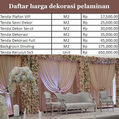 Faktor-Faktor Yang Mempengaruhi Harga Dekorasi Pernikahan
