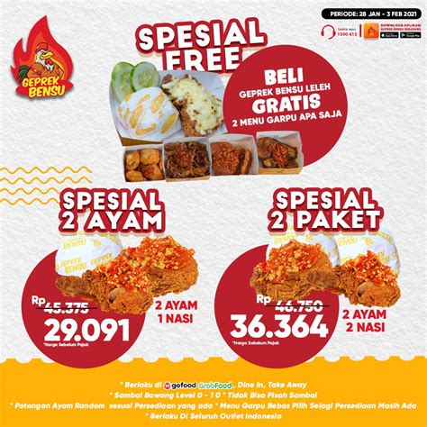 Harga Geprek Bensu Jatinangor