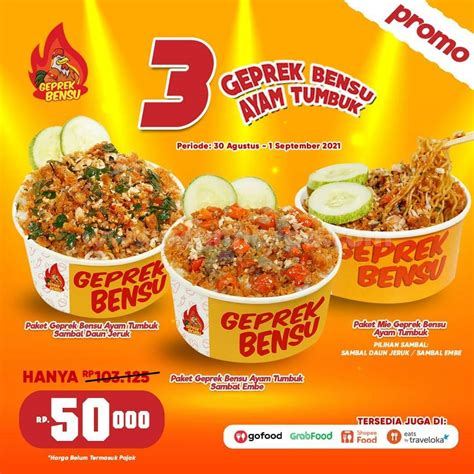 Harga Ayam Geprek Bensu Malang