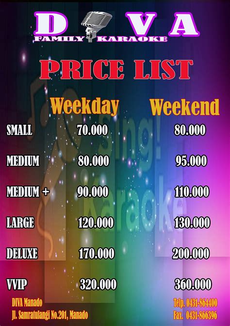 Harga Karaoke Diva Manado