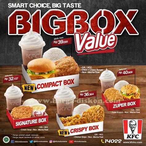 Apa yang Anda Dapatkan di Dalam Harga KFC Big Box?