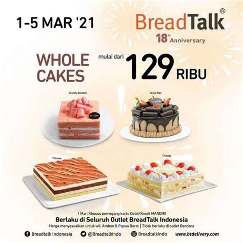 Variasi Kue BreadTalk untuk Acara Ulang Tahun