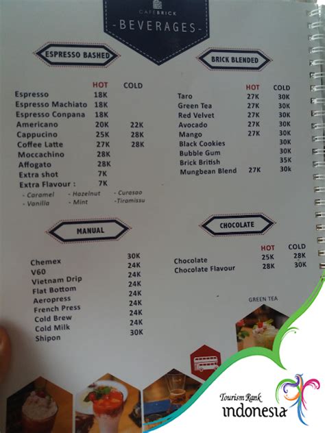 Harga Menu Cafe Brick yang Menyenangkan