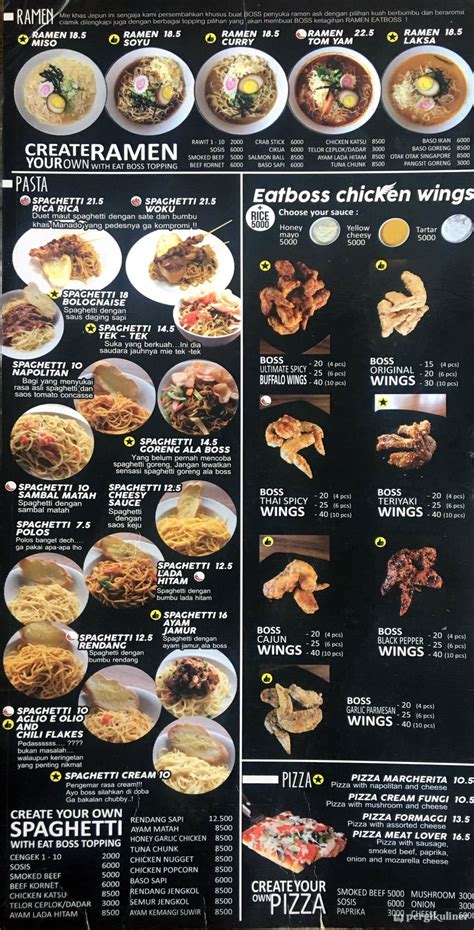 Menu Makanan di Eat Boss Tasikmalaya
