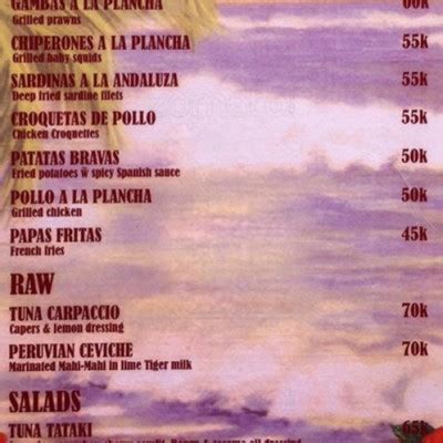 Menu Makanan La Plancha Bali