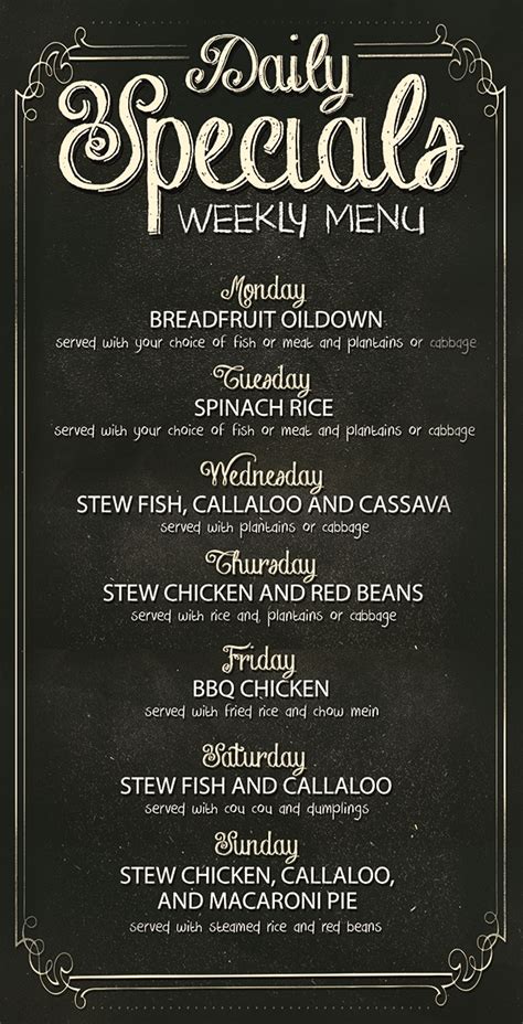 Menu Special