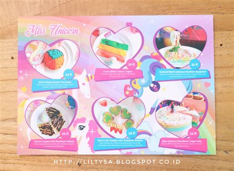 Harga Menu Unicorn Cafe Jakarta