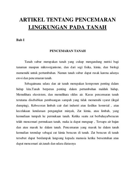 Contoh Artikel yang Lengkap