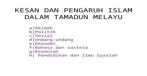 Kesan dan Pengaruh