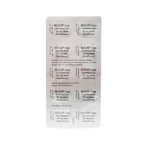 Harga Obat Nexium MUPS 20 Mg