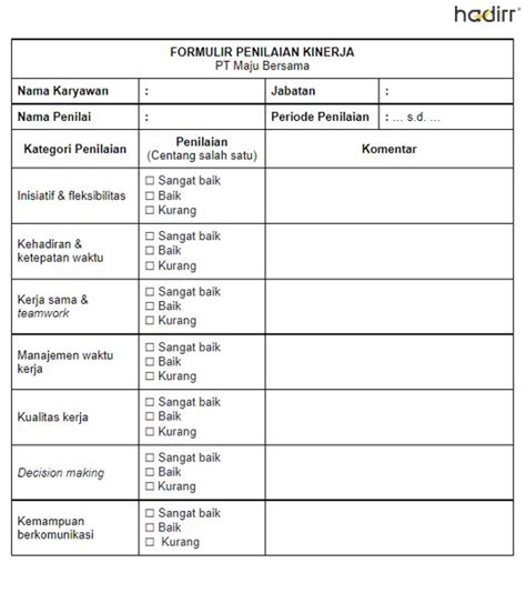 Penilaian dan Rekomendasi