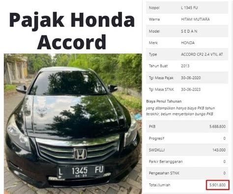 Harga Pajak Honda Accord 2008