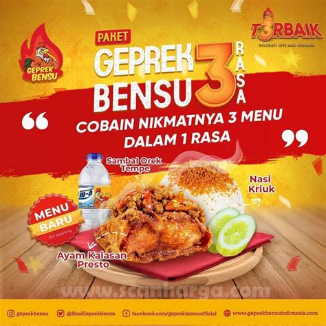 Harga Paket Geprek Bensu Leleh yang Terjangkau