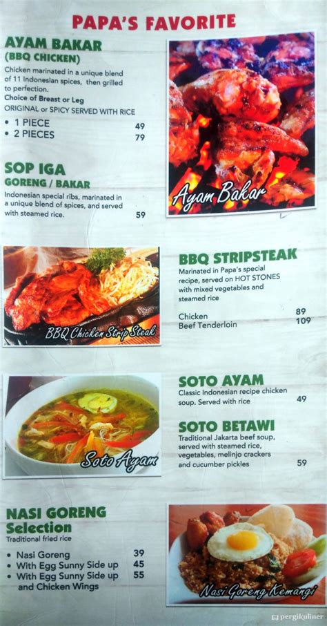 Menu Lain dari Papa Ron's