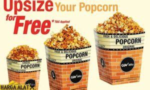 Harga Popcorn Caramel di CGV