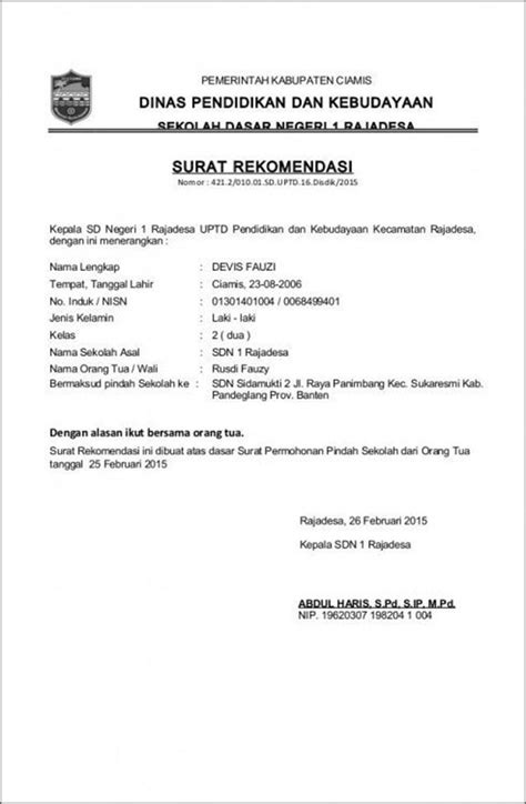 Keterangan dan Rekomendasi