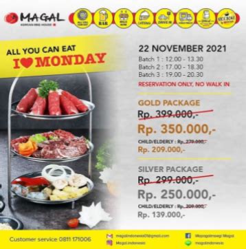 Harga All You Can Eat Magel di Indonesia