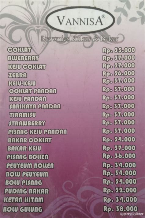 Harga Brownies Kukus Vannisa di Pasaran