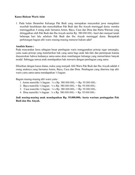 Contoh Kasus